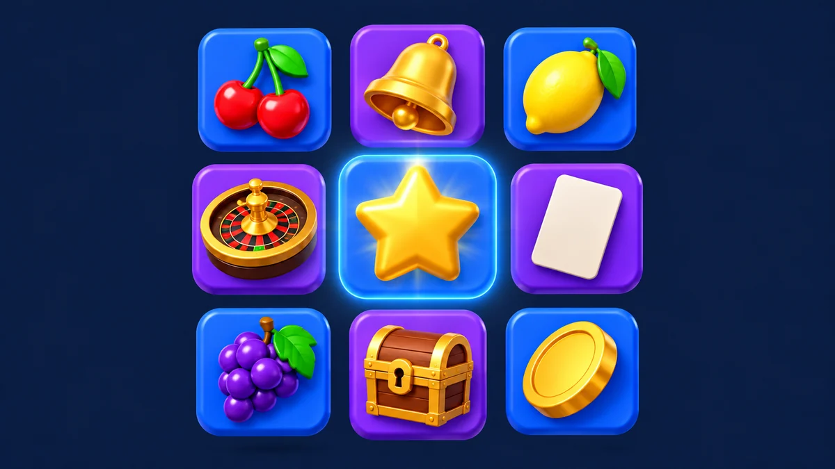 Hopa Casino lobby symbols: fruit, bell, roulette and treasure